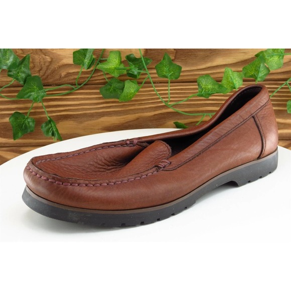 Eddie Bauer Shoes Sz 10‎ M Brown Loafer Leather Men - Picture 1 of 7
